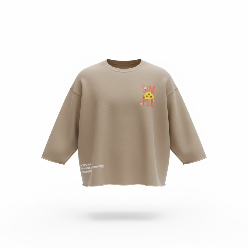 SIMPLE 🌻 THINGS HEAVYWEIGHT CROPPED OVERSIZED CREWNECK