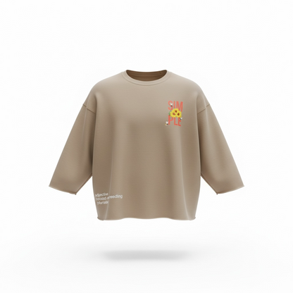 SIMPLE 🌻 THINGS HEAVYWEIGHT CROPPED OVERSIZED CREWNECK