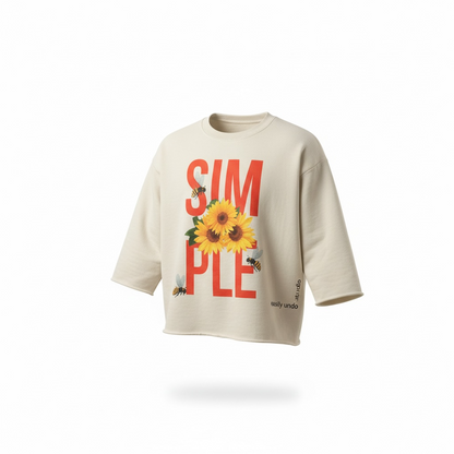 SIMPLE 🌻 THINGS HEAVYWEIGHT CROPPED OVERSIZED CREWNECK