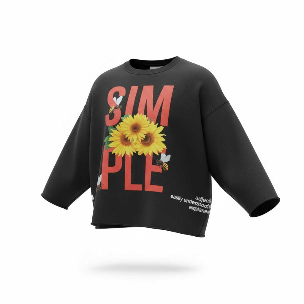 SIMPLE 🌻 THINGS HEAVYWEIGHT CROPPED OVERSIZED CREWNECK
