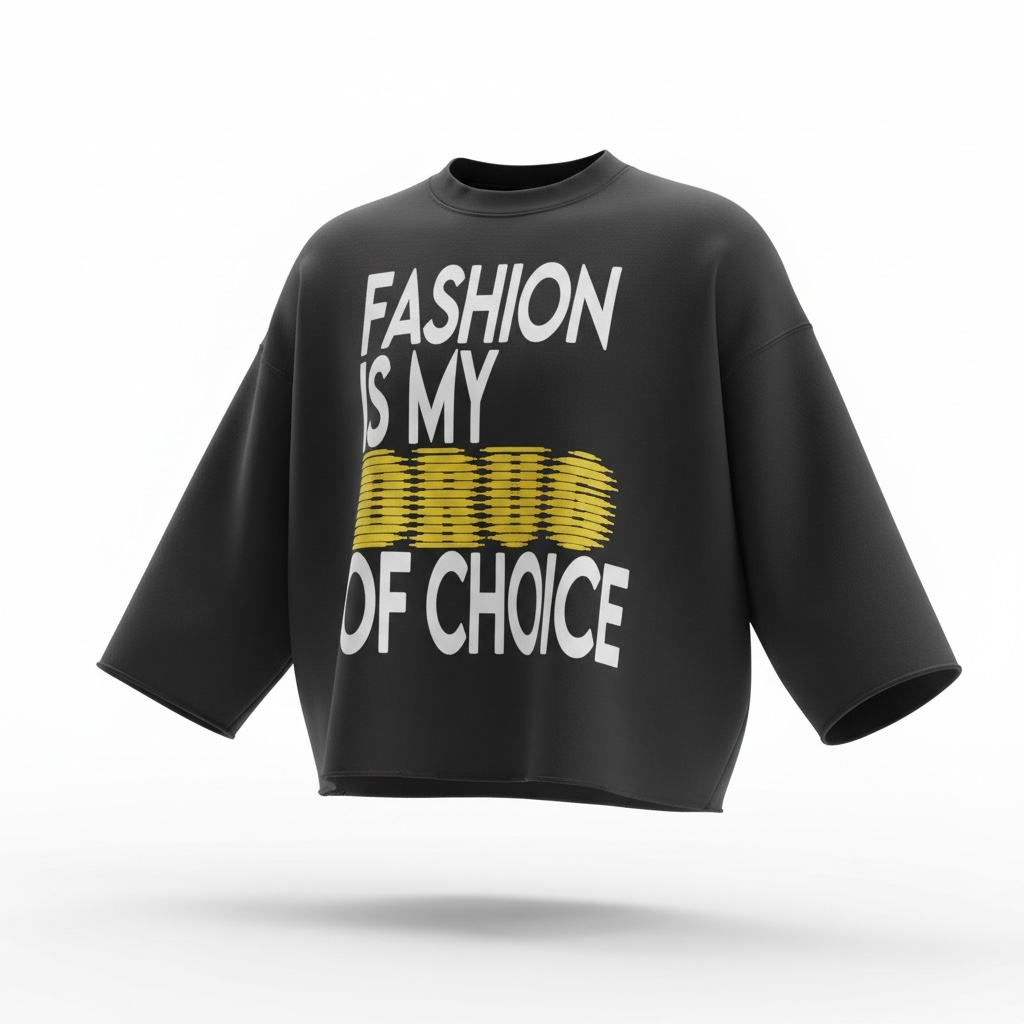 CONTROLLED SUBSTANCE HEAVYWEIGHT CROPPED OVERSIZED CREWNECK