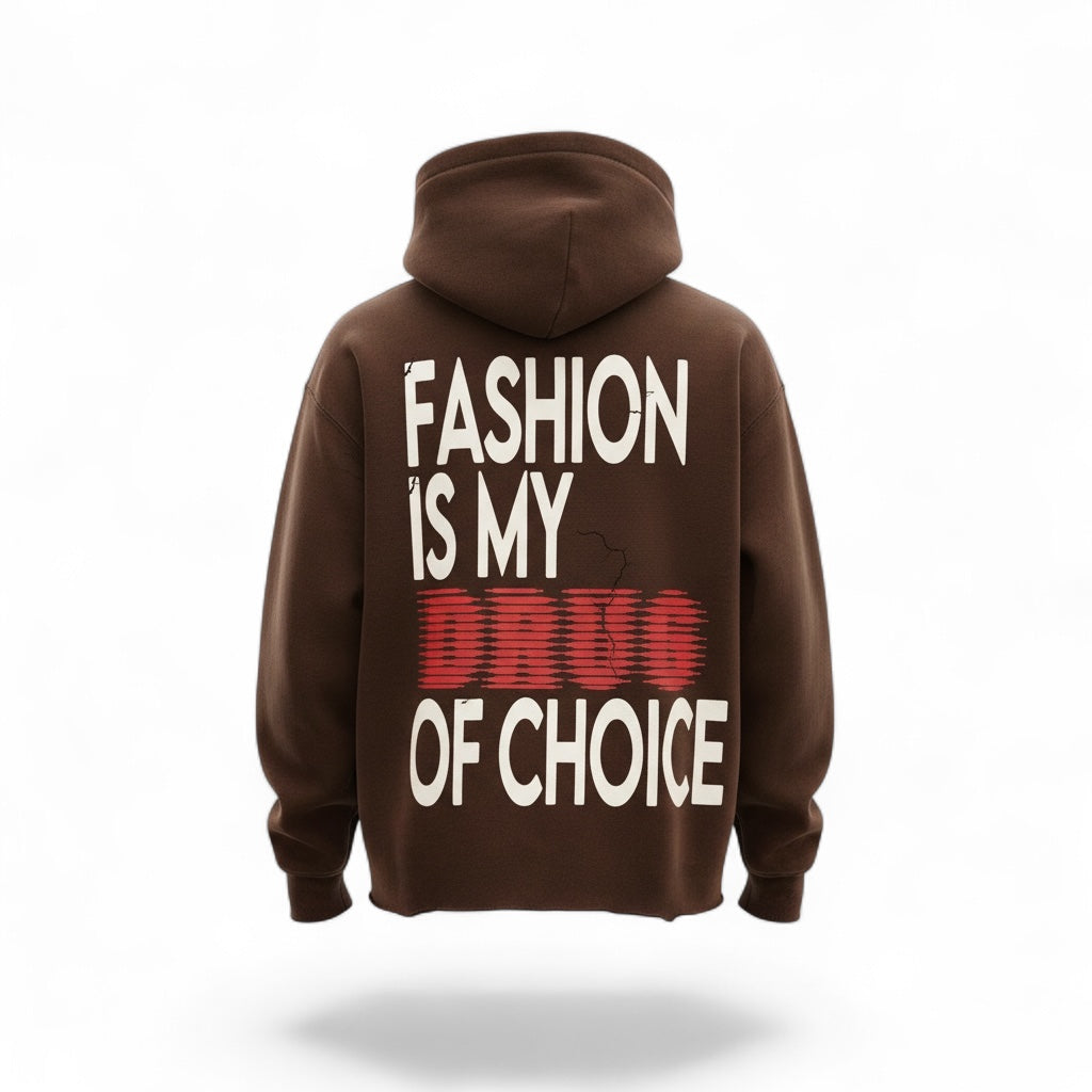 CONTROLLED SUBSTANCE OVERSIZED CROPPED HOODY