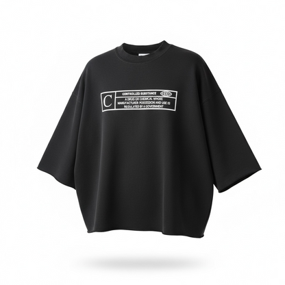 CONTROLLED SUBSTANCE HEAVYWEIGHT CROPPED OVERSIZED CREWNECK