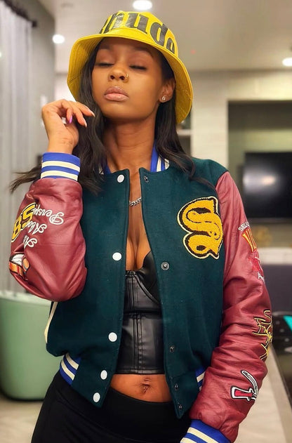 Vintage S.E CHIEFS Cropped LETTERMAN JACKET