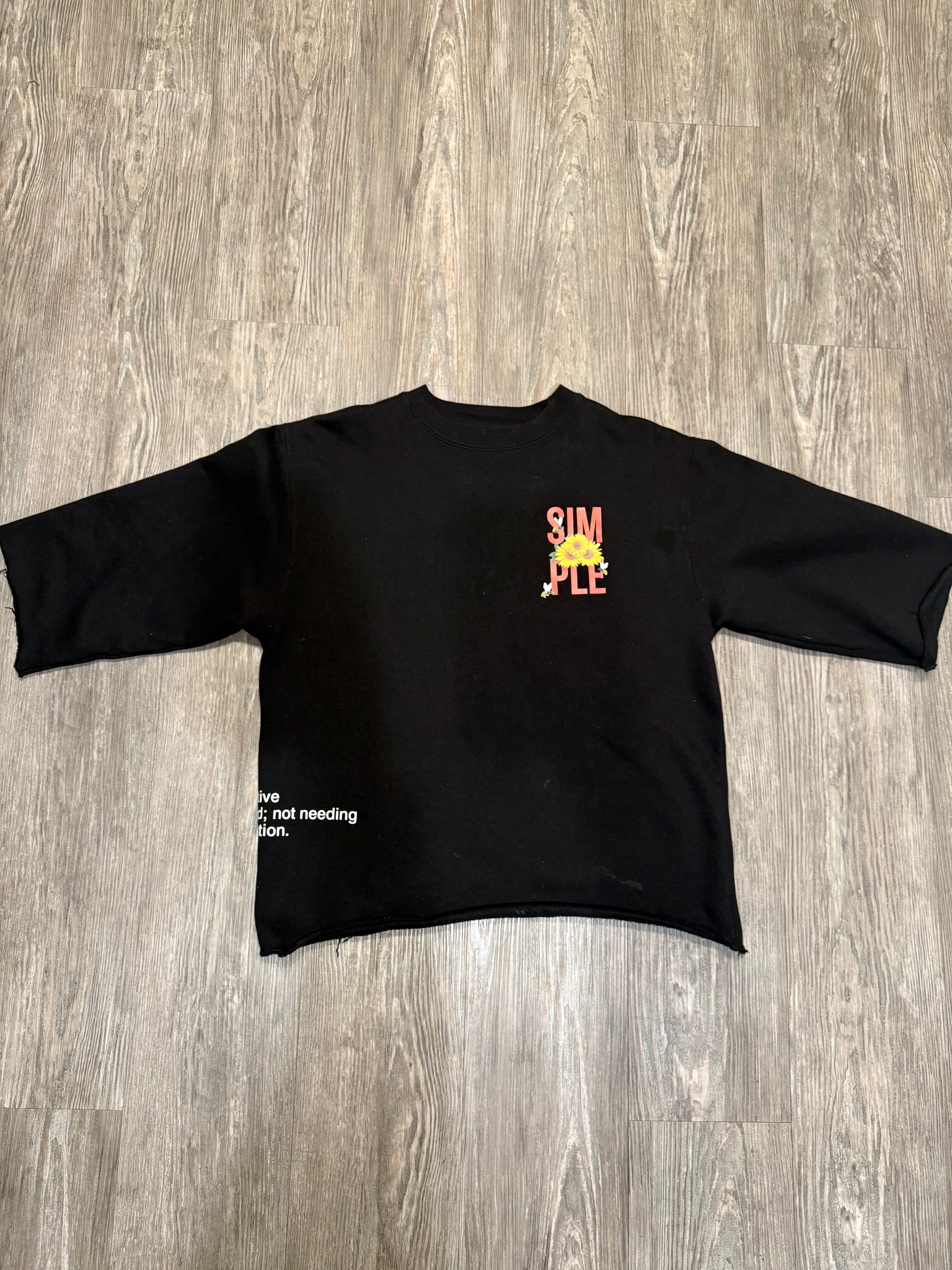 SIMPLE 🌻 THINGS OVERSIZED CROPPED CREWNECK