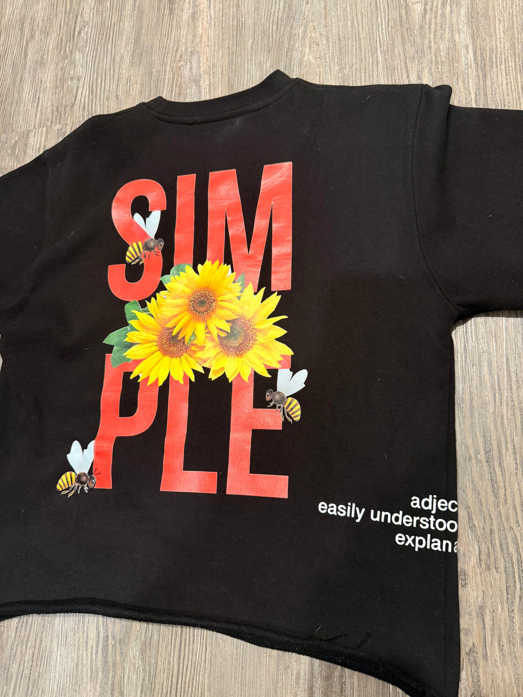 SIMPLE 🌻 THINGS OVERSIZED CROPPED CREWNECK