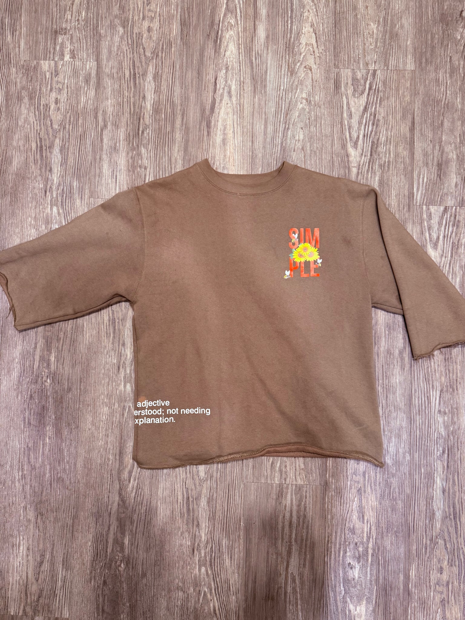 SIMPLE 🌻 THINGS OVERSIZED CROPPED CREWNECK