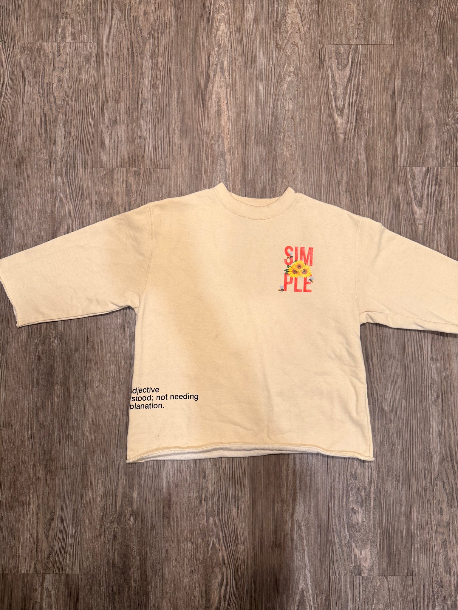 SIMPLE 🌻 THINGS OVERSIZED CROPPED CREWNECK