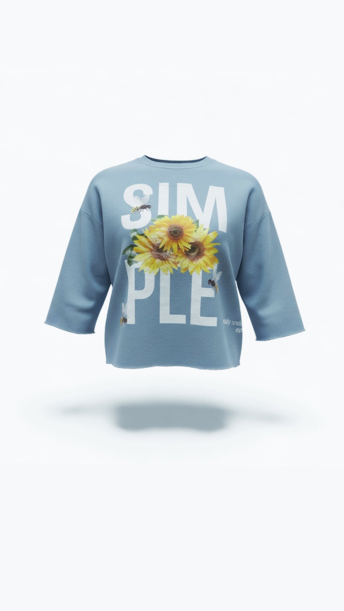 SIMPLE 🌻 THINGS HEAVYWEIGHT CROPPED OVERSIZED CREWNECK